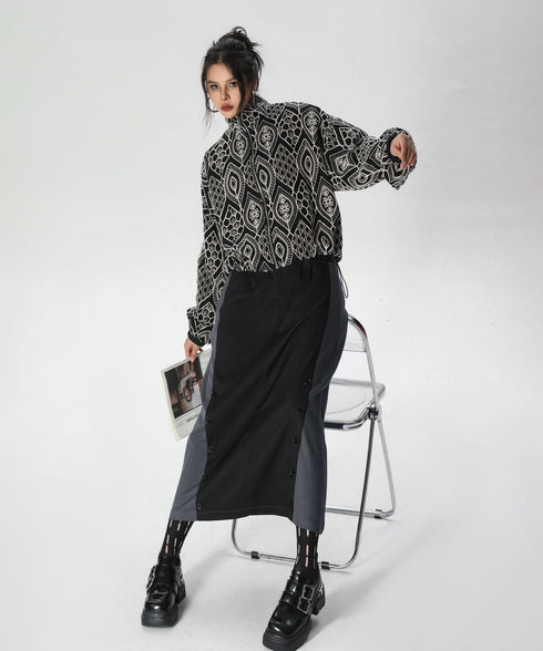 Black Mesh Layered Skirt